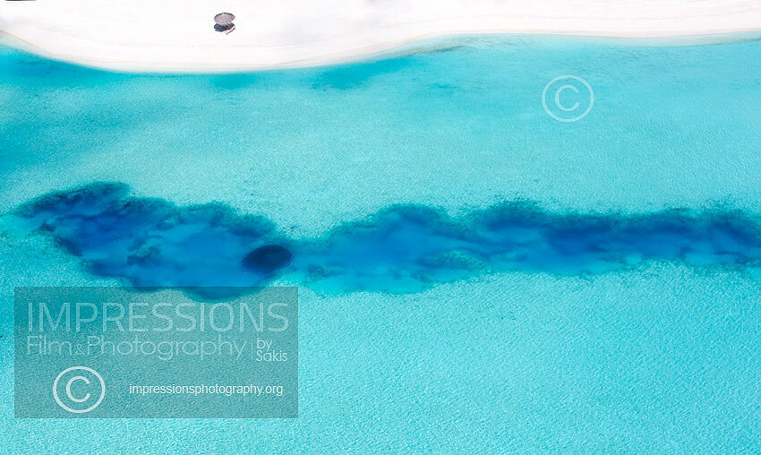 Aerial photo Maldives Beach and lagoon