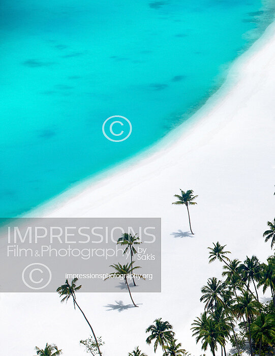 Aerial photo Maldives Beach and lagoon