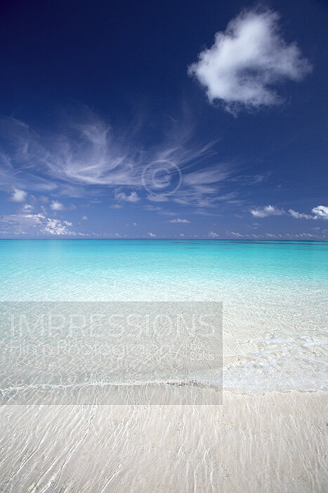 Maldives sandbank with turquoise lagoon