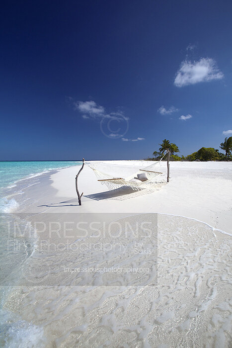 Hammock on a Maldives tropical beach