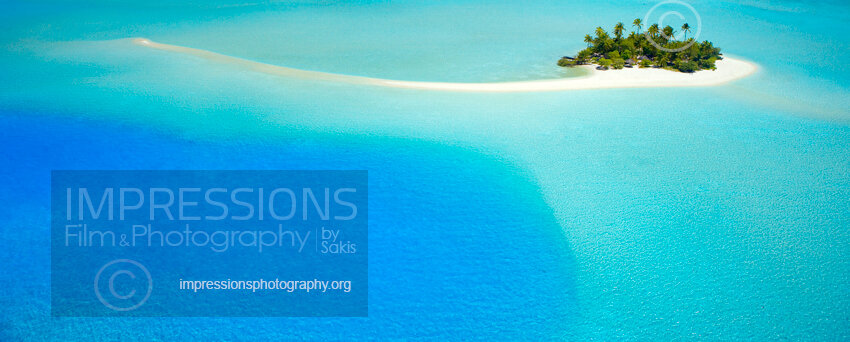 Aerial view of a beach and island in the Maldives
