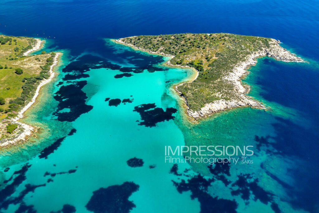 greece mainland chalkidiki impressive coasts drone photography