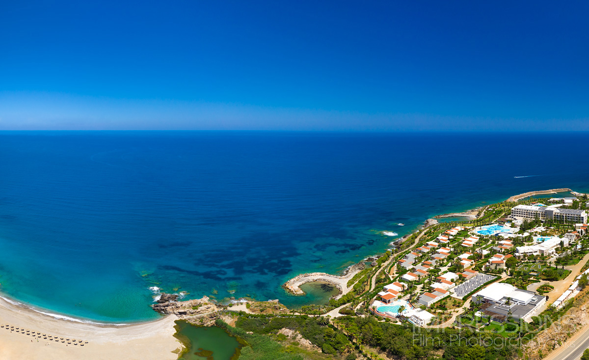 hotel drone photography crete island greecce