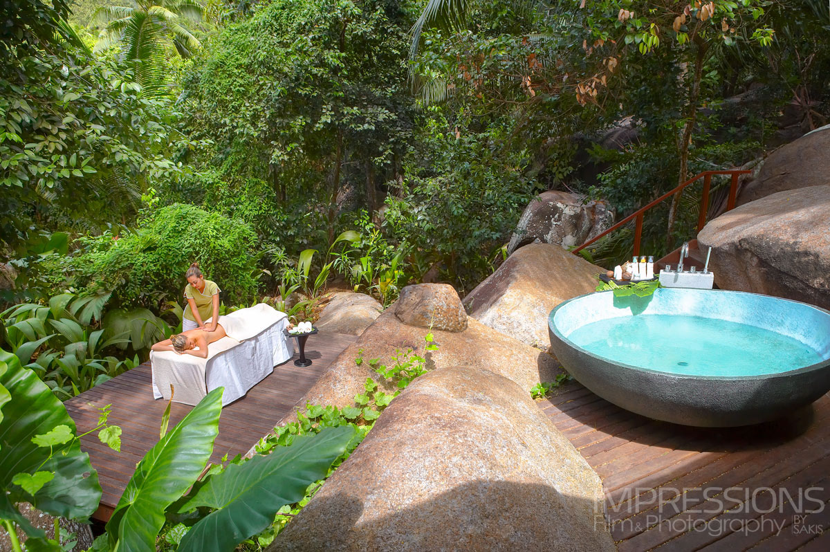 Seychelles Luxury Spa exterior Thai massage lifestyle Photography luxury hotel