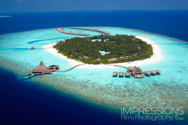 Kihavah maldives hotel Aerial Photography from seaplane