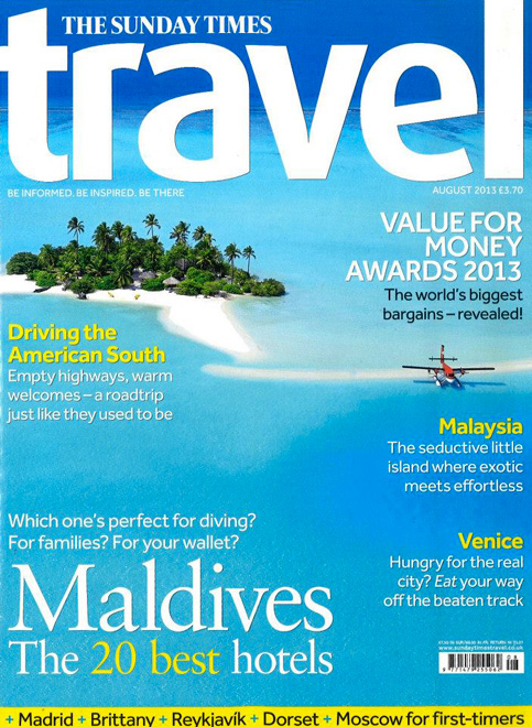 Sunday Times Travel Cover August 2013 photo Sakis Papadopoulos