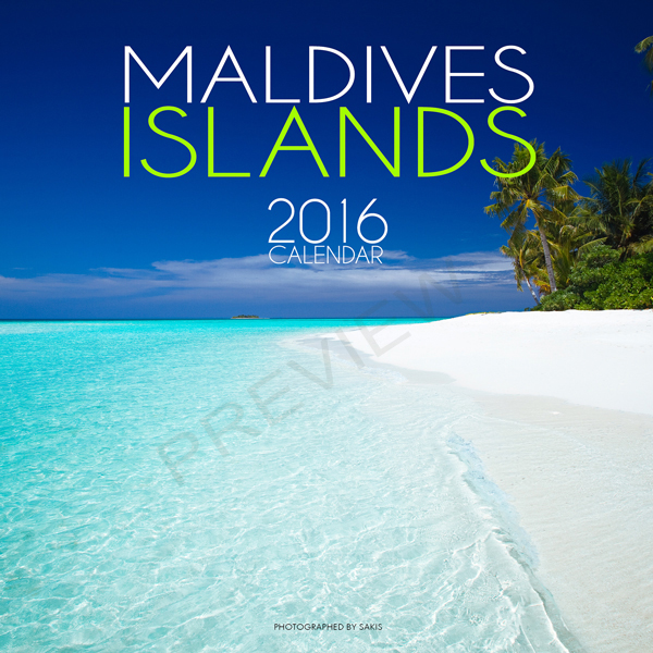 2016 maldives Wall calendar