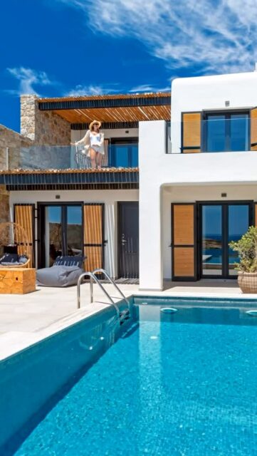 Where the minimalist lines of the Cycladic architecture meet the infinite Aegean blue.  📸 Luxury Hotel & Villa Photographer | Visual Storytelling  #luxuryvilla #mykonosluxury #slowliving #hospitalityphotographer #hotelphotography