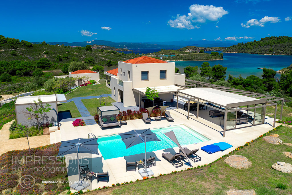Aerial Images and Video Services for luxury villas Greece