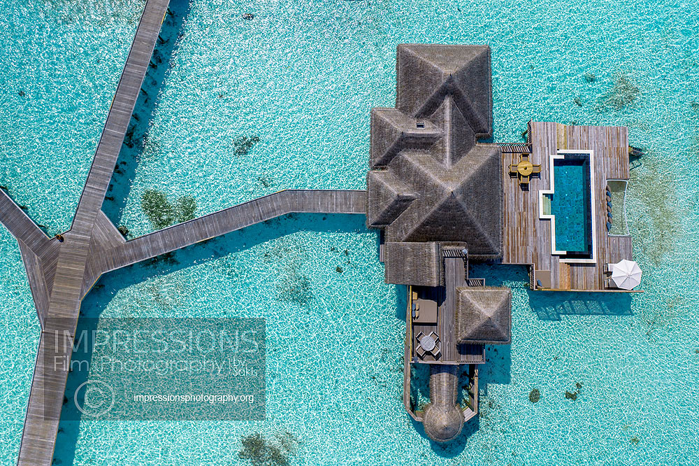 Aerial Photography resort gili lankanfushi maldives