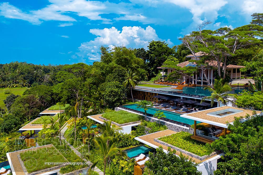 Aerial photography luxury Villa