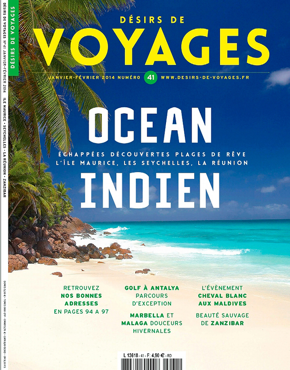 Cover of French Travel Magazine Desirs de Voyages.