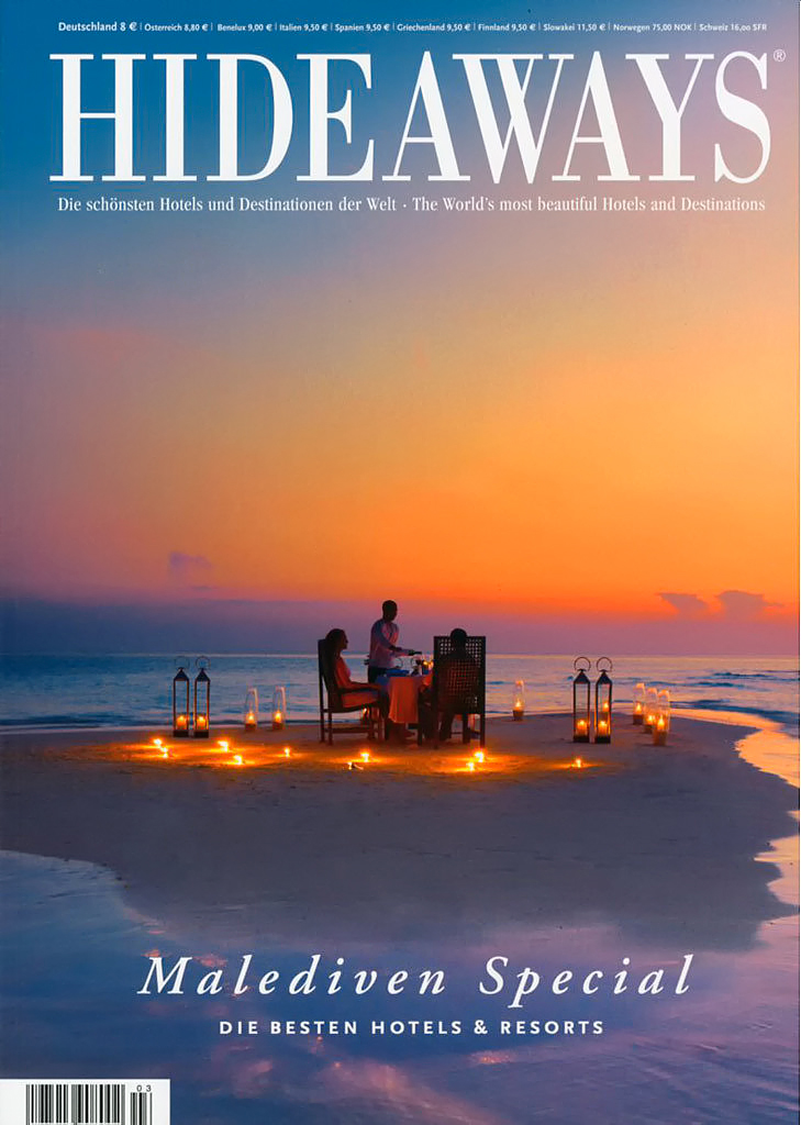 Cover of Hideaways Magazine Maldives Lifestyle Photography