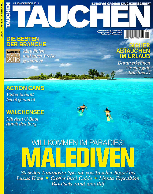 Cover TAUCHEN october 2015 photo by Sakis Papadopoulos