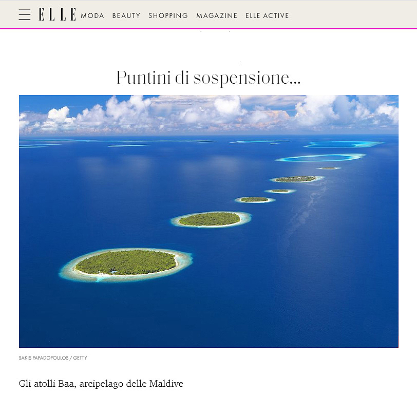 Aerial image Maldives Elle magazine High quality travel stock photos
