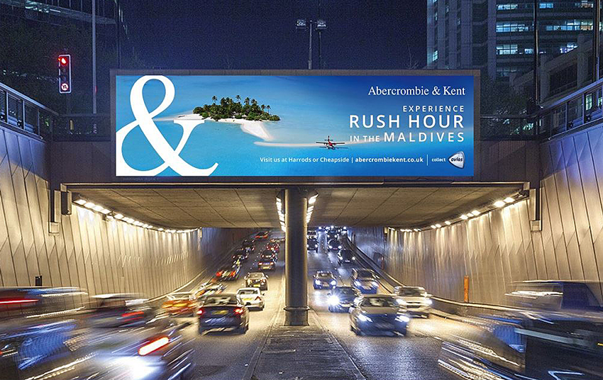 My image as an outdoor billboard for a major UK Luxury Travel Company