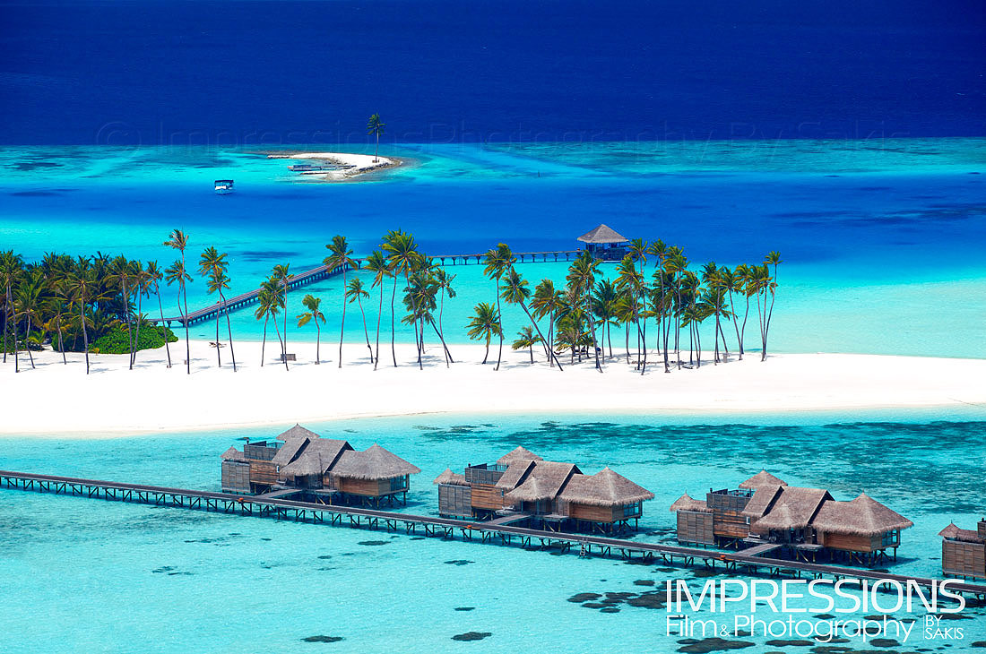 Luxury Resort Aerial Photography Maldives. Gili Lankanfushi