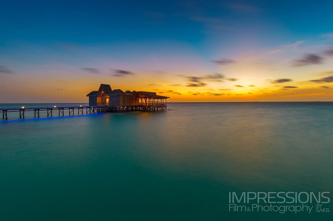 Sunset exterior Mood shot  Photography Ozen MAldives luxury resort