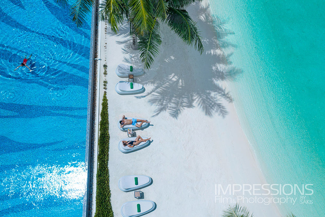 Lifestyle aerial photography Maldives
