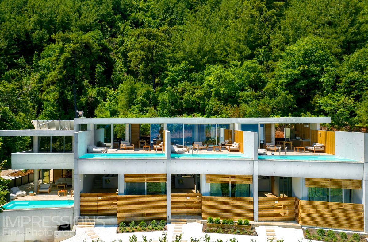 Thassos island luxury villa photography drone photography