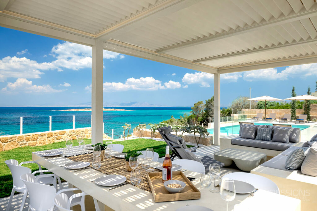 aegina luxury villa architecture terrace outdoor photography