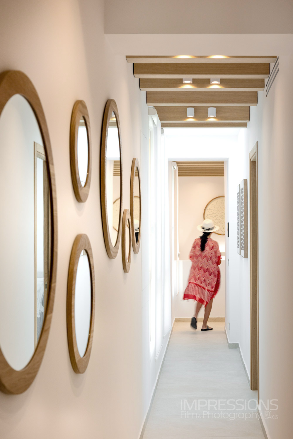 aegina luxury villa lifestyle interior photography hallway