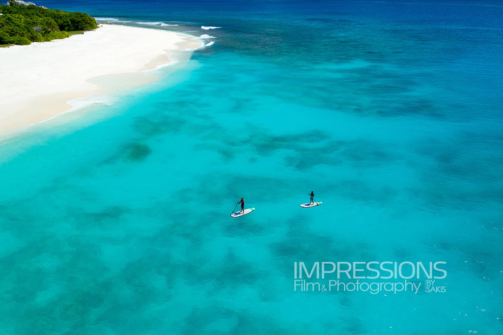 Lifestyle photography by Drone for Cousine Island Seychelles