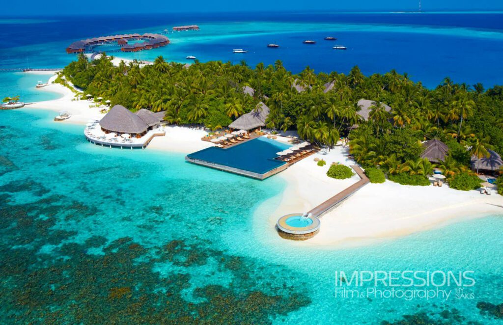 aerial luxury resort photography huvafen fushi
