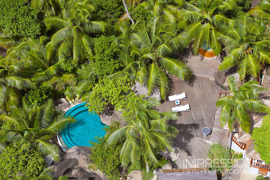 hotel luxury spa aerial photography