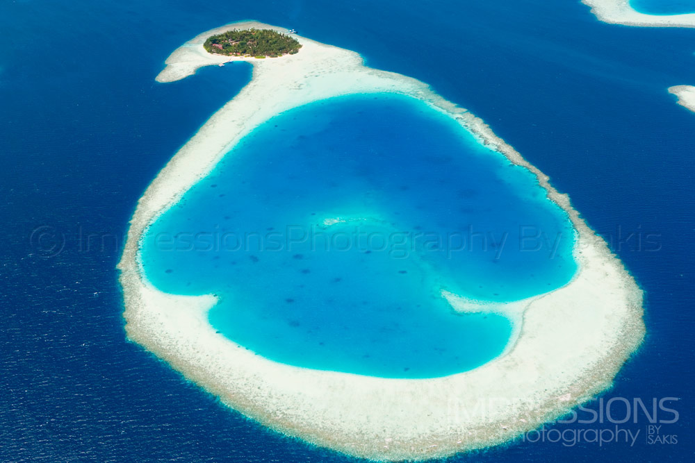 professional hotel aerial photography from a plane seaplane window