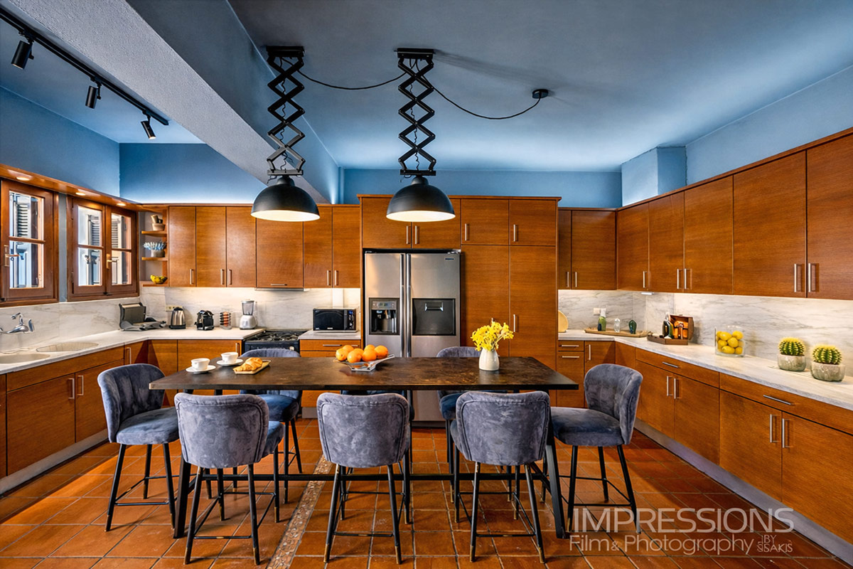 apartment interior photography athens living area