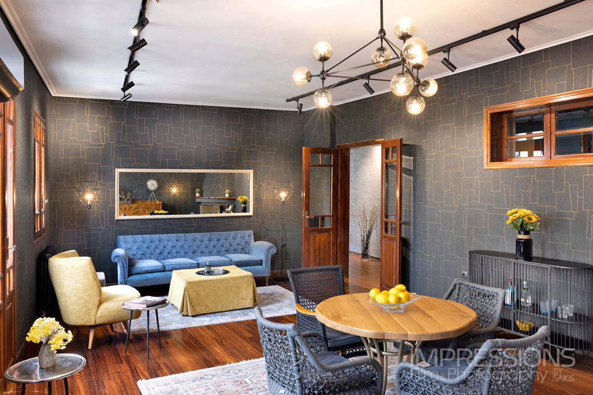 apartment interior photography athens living room