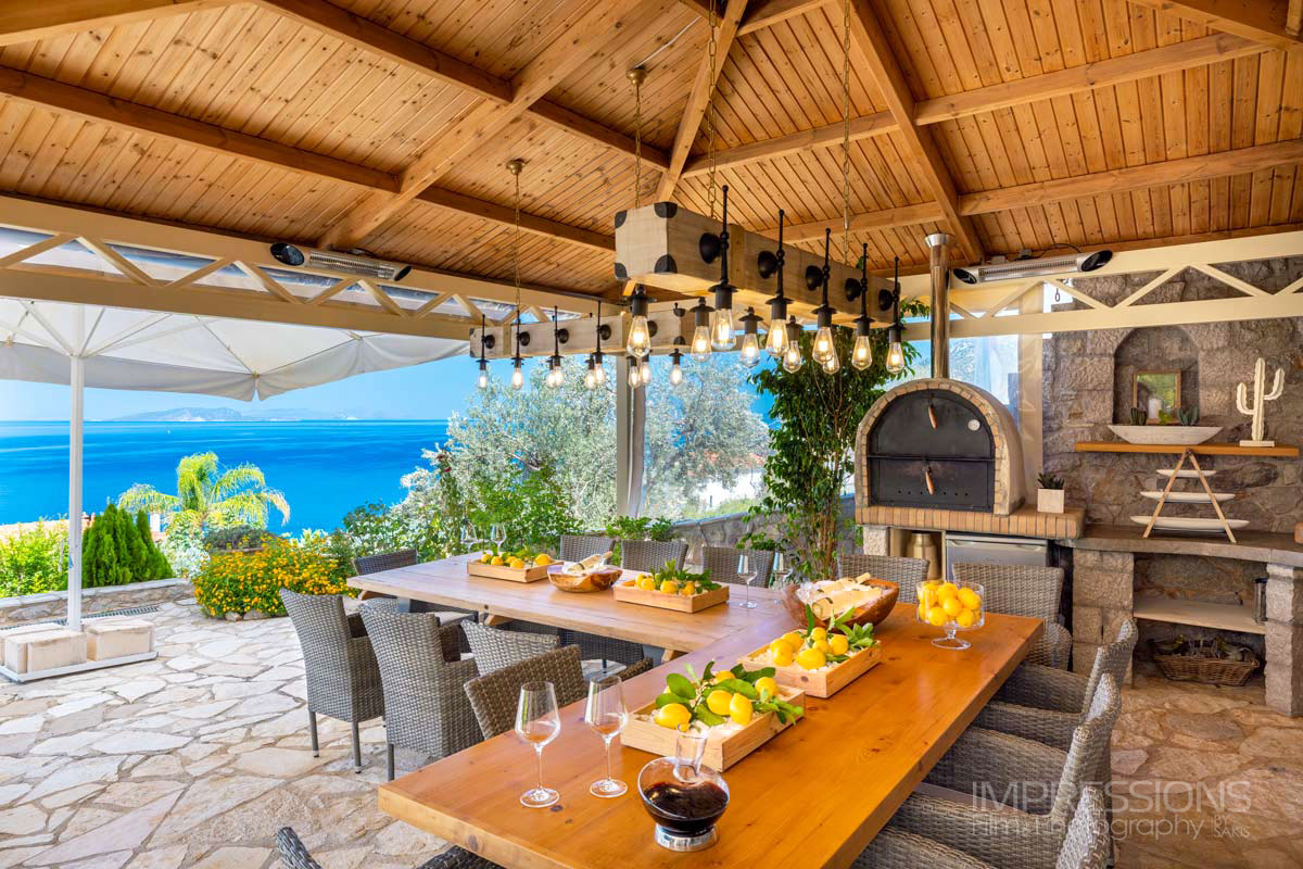 architecture photography villa peloponnese outdoor dining