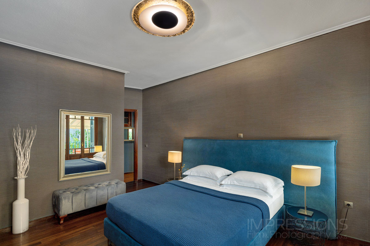 athens luxury apartment interior photography bedroom
