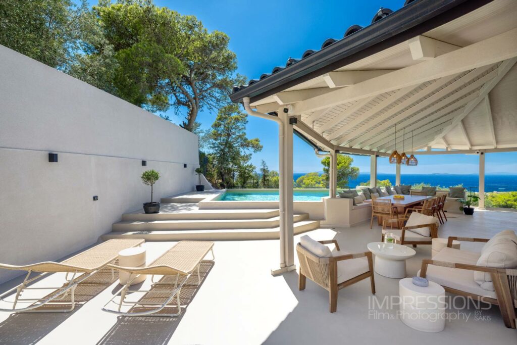 athens riviera luxury villa architecture terrace outdoor photography