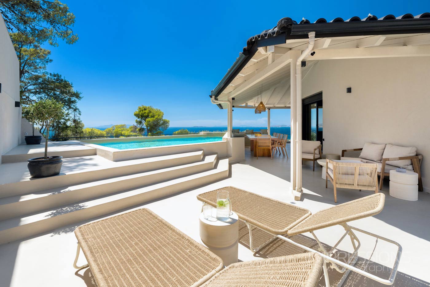 athens riviera luxury villa architecture terrace outdoor photography