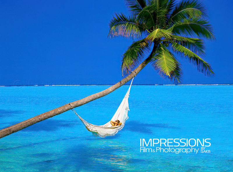 beautiful beach and hammock, Maldives