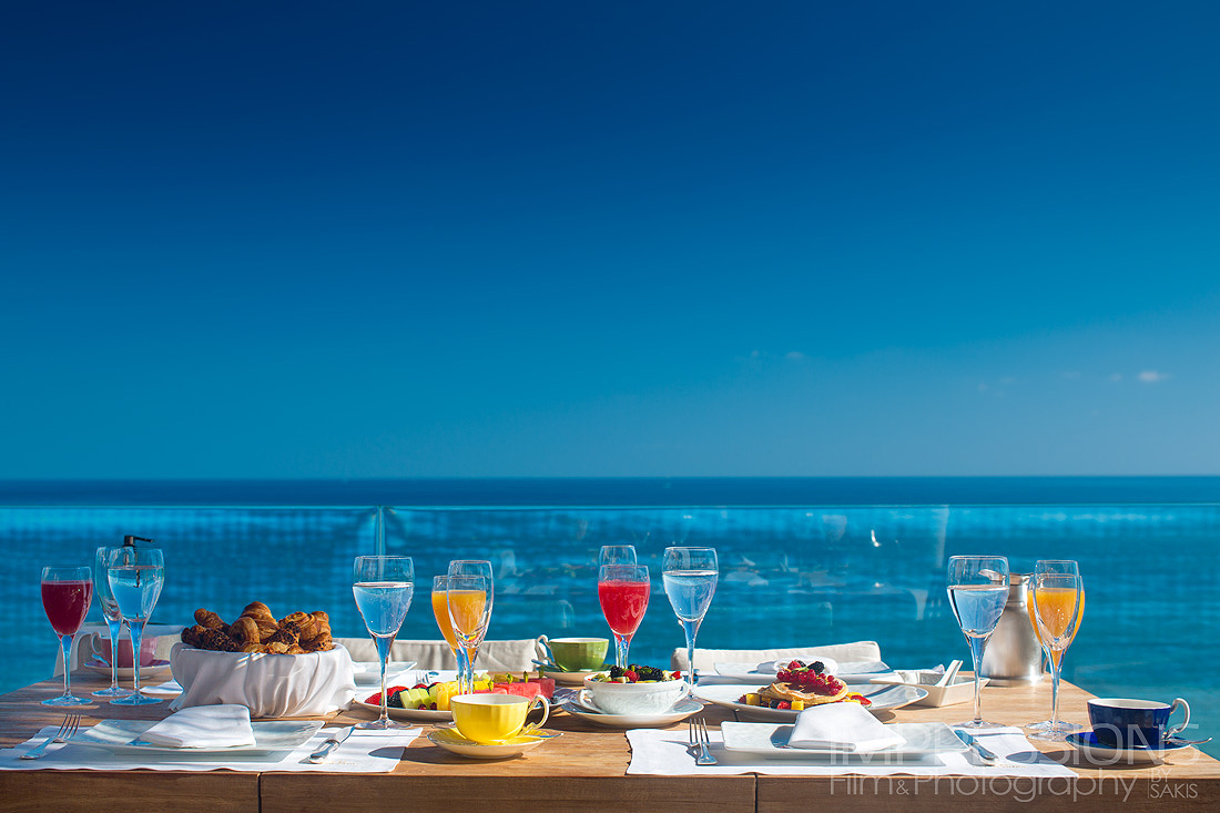 breakfast with a view ,greece hotel photography