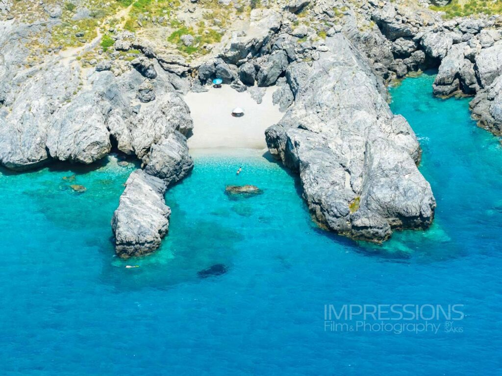crete island drone photography luxury villa