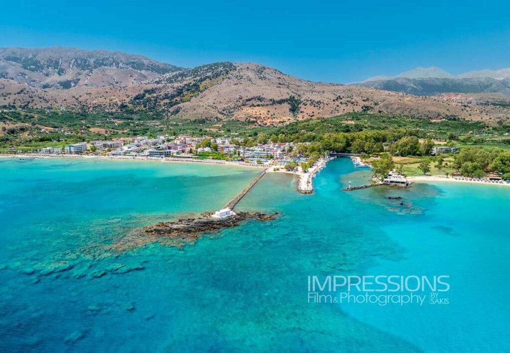 Agios Nikolaos Chapel, Georgioupolis drone photographer luxury villa greece