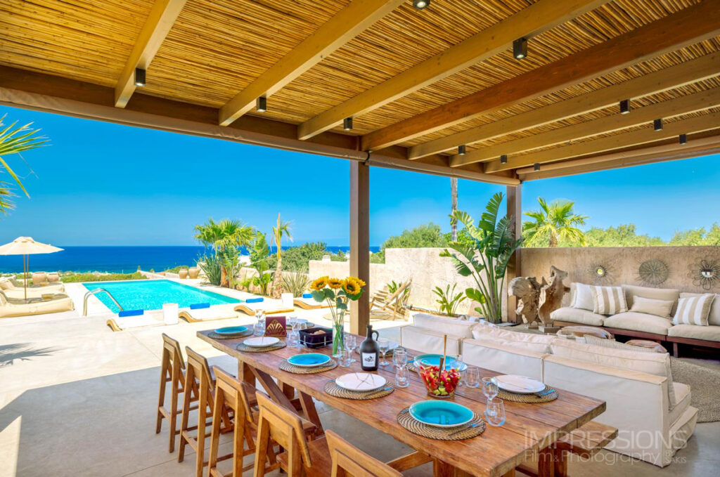 crete villa outdoor living space