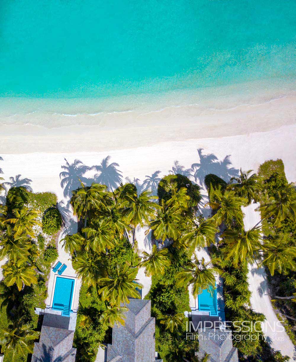 drone kandima maldives aerial villas architecture