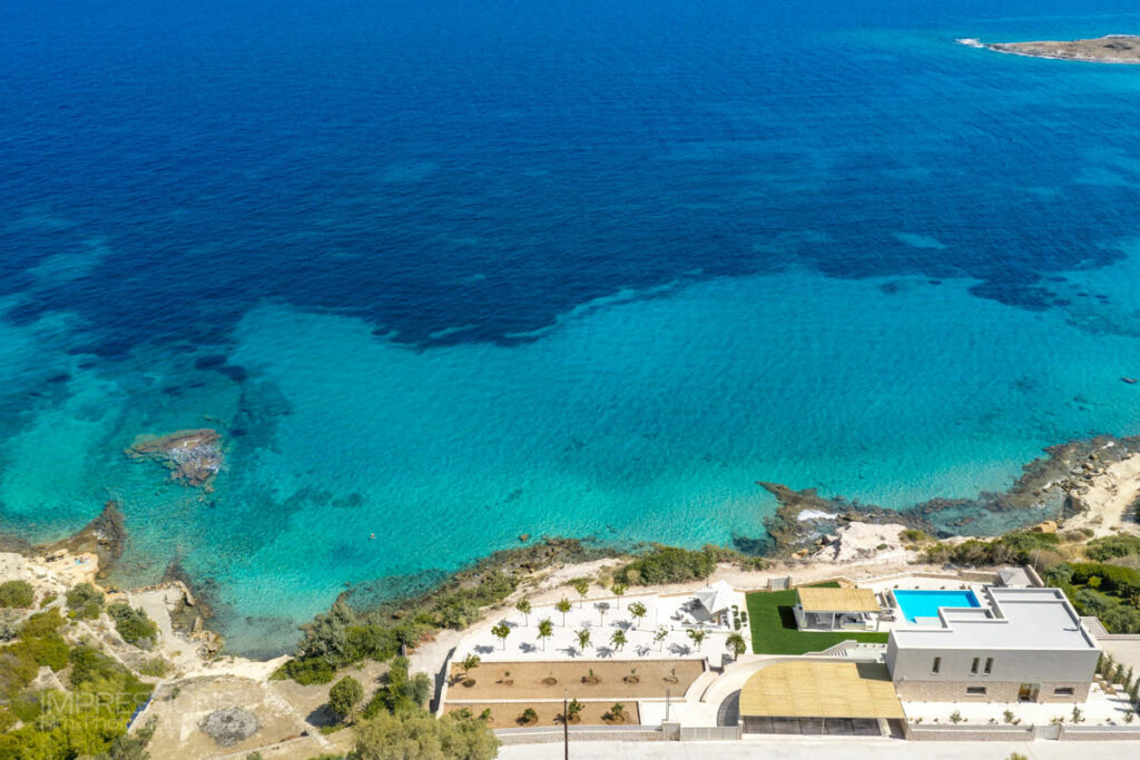 drone photography architecture luxury villa aegina greece
