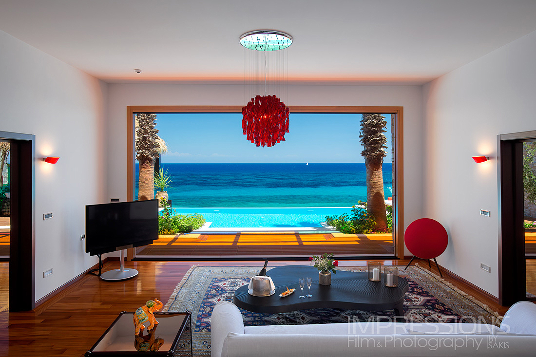 interior photography for luxury hotels and villas Greece