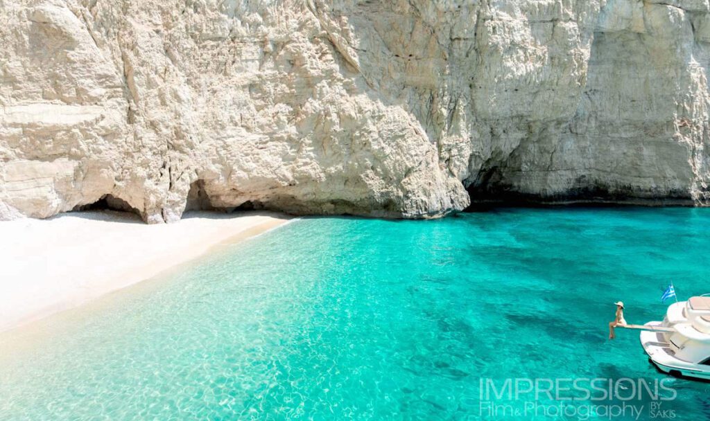 greece luxury yacht guest experience aerial drone photography