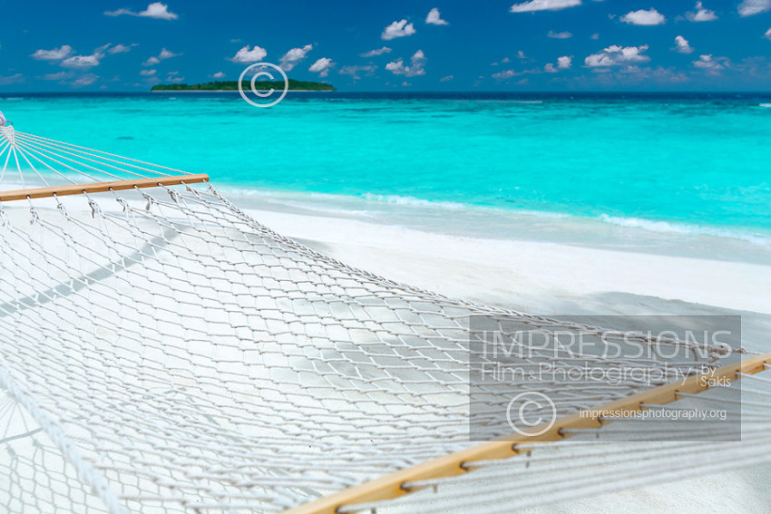 hammock on the beach, maldives