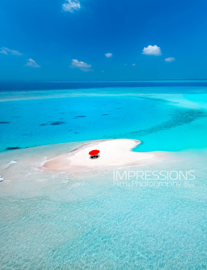 heart shape sandbank maldives
