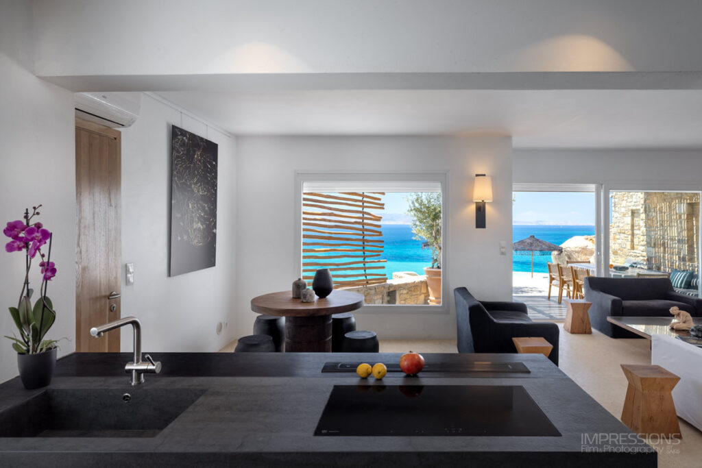 interior photography design kitchen luxury cycladic villa naxos greece
