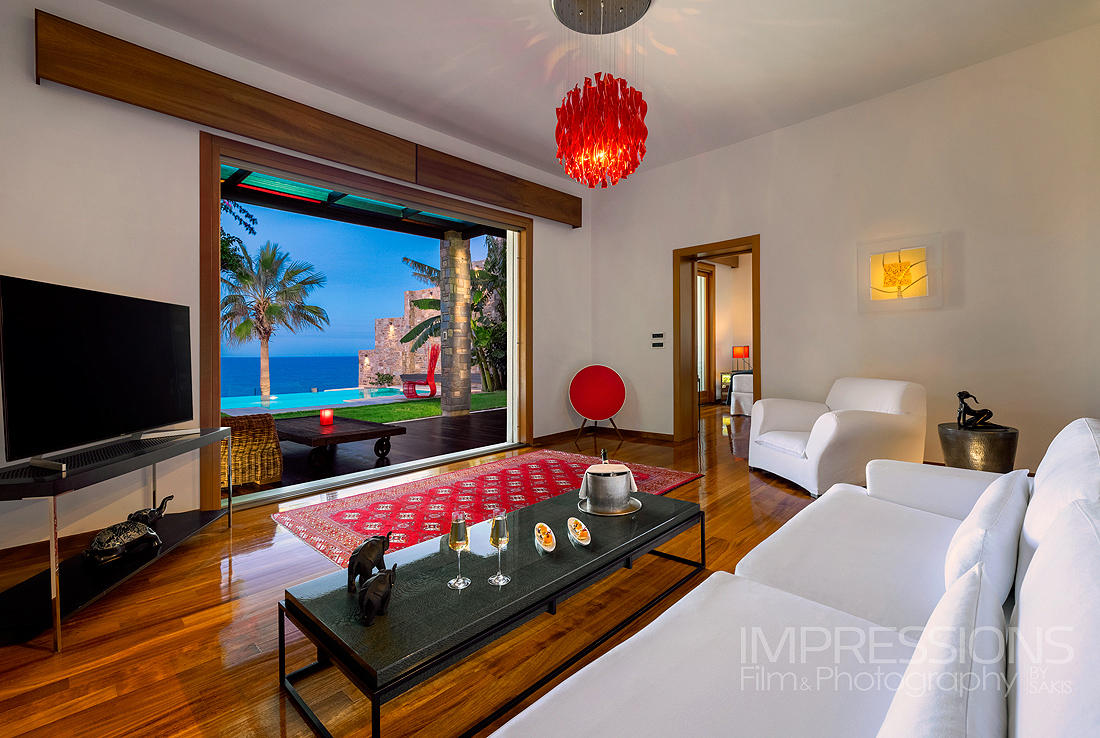 interior photography for luxury villas greece