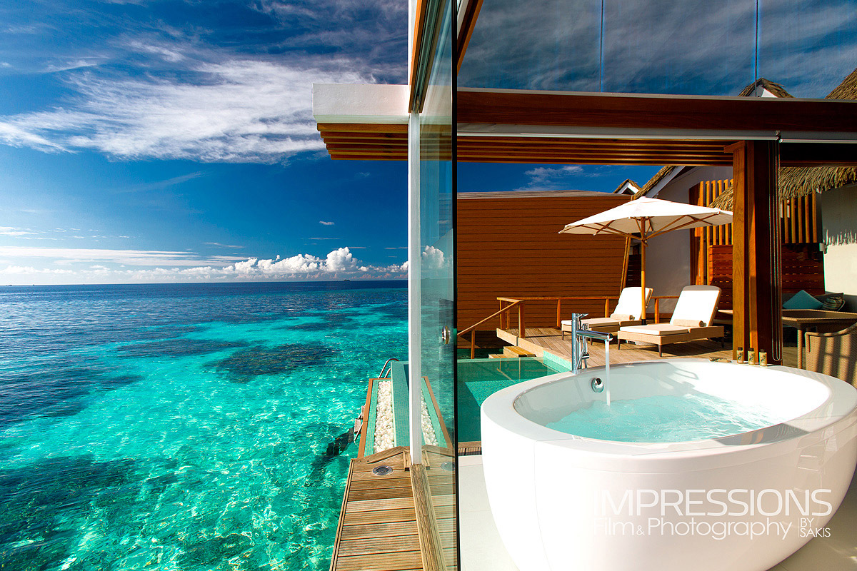 Hotel photography portfolio interior photography luxury hotel Kandolhu Maldives